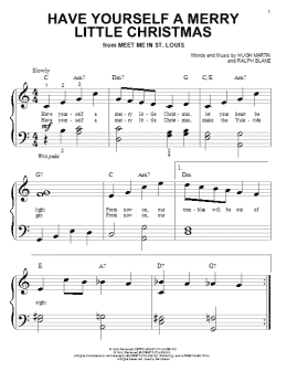 page one of Have Yourself A Merry Little Christmas (Big Note Piano)