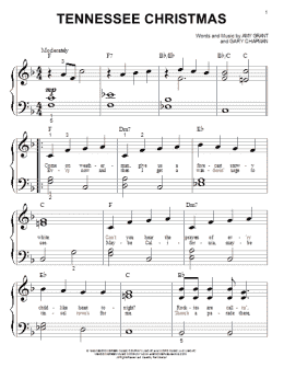 page one of Tennessee Christmas (Big Note Piano)