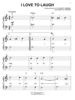 page one of I Love To Laugh (Big Note Piano)