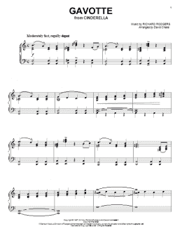 page one of Gavotte (from Cinderella) (Piano, Vocal & Guitar Chords (Right-Hand Melody))