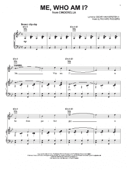 page one of Me, Who Am I? (from Cinderella) (Piano, Vocal & Guitar Chords (Right-Hand Melody))