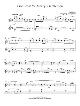 page one of God Rest Ye Merry Gentlemen (Educational Piano)