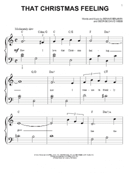 page one of That Christmas Feeling (Big Note Piano)