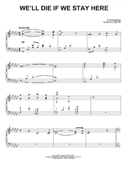 page one of We'll Die If We Stay Here (from The Croods) (Piano Solo)