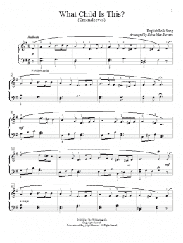 page one of What Child Is This? (Greensleeves) (Educational Piano)