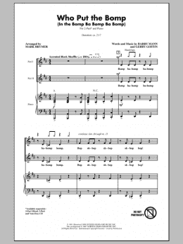page one of Who Put The Bomp (In The Bomp Ba Bomp Ba Bomp) (2-Part Choir)