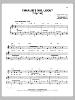 page one of Charlie's Soliloquy (Reprise) (Piano & Vocal)