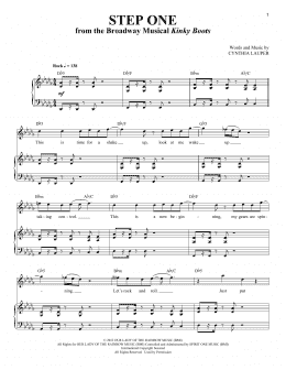 page one of Step One (Piano & Vocal)