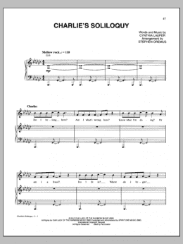 page one of Charlie's Soliloquy (Piano & Vocal)