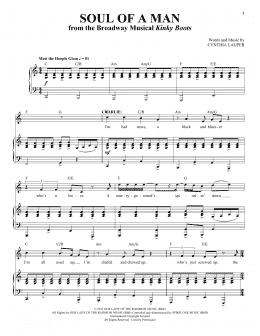 page one of Soul Of A Man (Piano & Vocal)