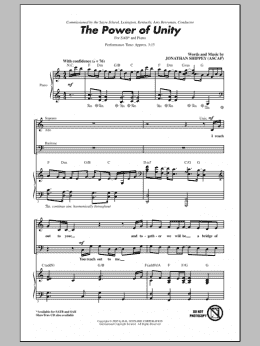 page one of The Power Of Unity (SAB Choir)