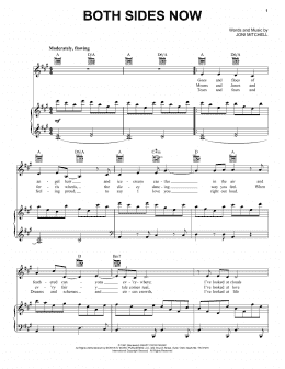 page one of Both Sides Now (Piano, Vocal & Guitar Chords (Right-Hand Melody))