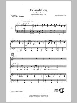 page one of The Crawdad Song (2-Part Choir)