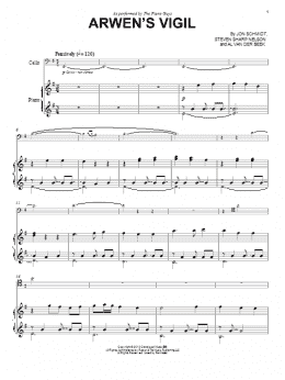 page one of Arwen's Vigil (Cello and Piano)
