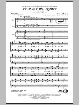 page one of We're All In This Together (from High School Musical) (arr. Alan Billingsley) (SAB Choir)