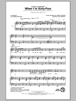 page one of When I'm Sixty-Four (SSA Choir)