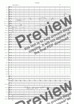 page one of Symphony No 17 6th movement - Love