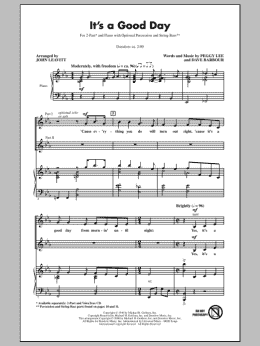 page one of It's A Good Day (2-Part Choir)