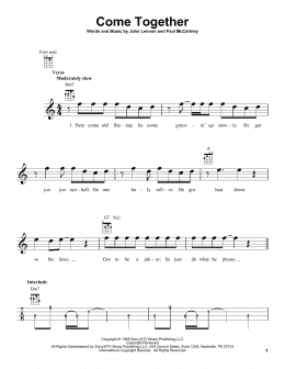page one of Come Together (Ukulele)