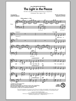 page one of The Light In The Piazza (arr. John Purifoy) (SSA Choir)