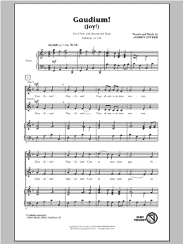 page one of Gaudium! (2-Part Choir)