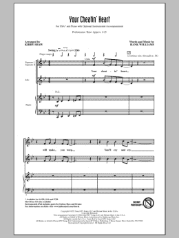 page one of Your Cheatin' Heart (SSA Choir)