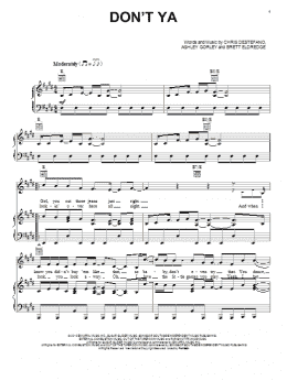 page one of Don't Ya (Piano, Vocal & Guitar Chords (Right-Hand Melody))