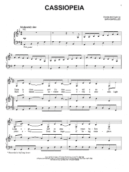 page one of Cassiopeia (Piano, Vocal & Guitar Chords (Right-Hand Melody))