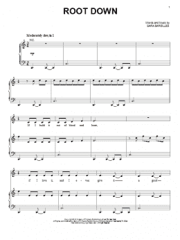 page one of Root Down (Piano, Vocal & Guitar Chords (Right-Hand Melody))