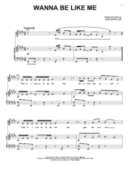 page one of Wanna Be Like Me (Piano, Vocal & Guitar Chords (Right-Hand Melody))