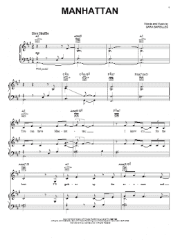 page one of Manhattan (Piano, Vocal & Guitar Chords (Right-Hand Melody))