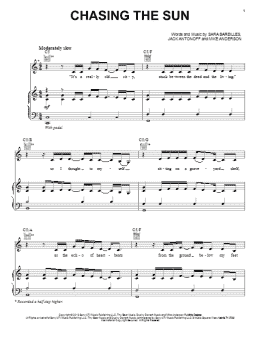 page one of Chasing The Sun (Piano, Vocal & Guitar Chords (Right-Hand Melody))
