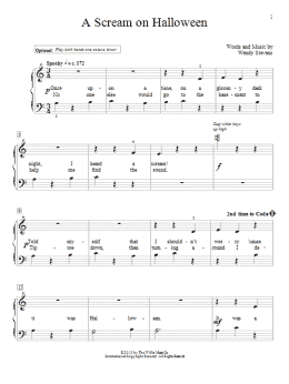 page one of A Scream On Halloween (Educational Piano)