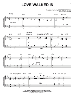 page one of Love Walked In [Jazz version] (arr. Brent Edstrom) (Piano Solo)