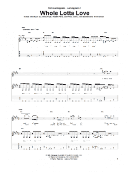 page one of Whole Lotta Love (Guitar Tab)
