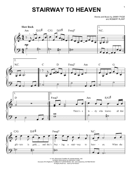 page one of Stairway To Heaven (Easy Piano)