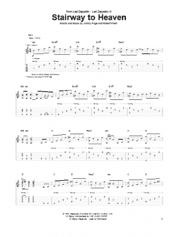page one of Stairway To Heaven (Guitar Tab)