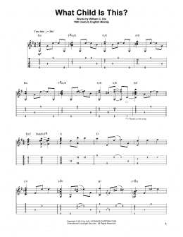 page one of What Child Is This? (Solo Guitar)