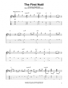 page one of The First Noel (Solo Guitar)