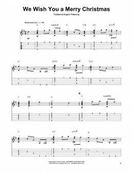 page one of We Wish You A Merry Christmas (Solo Guitar)