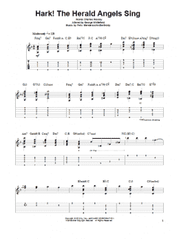 page one of Hark! The Herald Angels Sing (Solo Guitar)