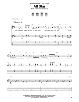 page one of All Star (Guitar Tab)