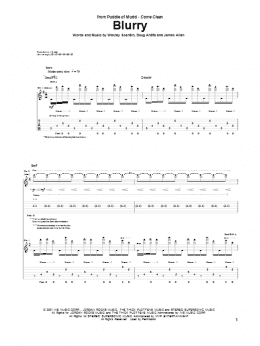 page one of Blurry (Guitar Tab)