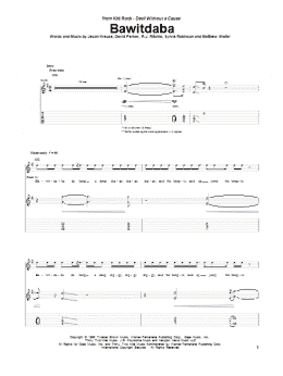 page one of Bawitdaba (Guitar Tab)
