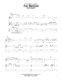 page one of Far Behind (Guitar Tab)