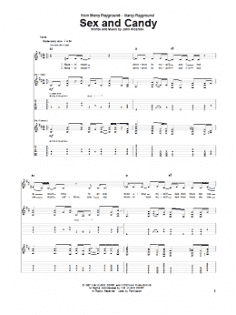 page one of Sex And Candy (Guitar Tab)