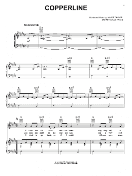 page one of Copperline (Piano, Vocal & Guitar Chords (Right-Hand Melody))