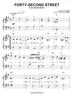 page one of Forty-Second Street (Big Note Piano)