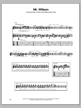 page one of Mr. Wilson (Guitar Tab)