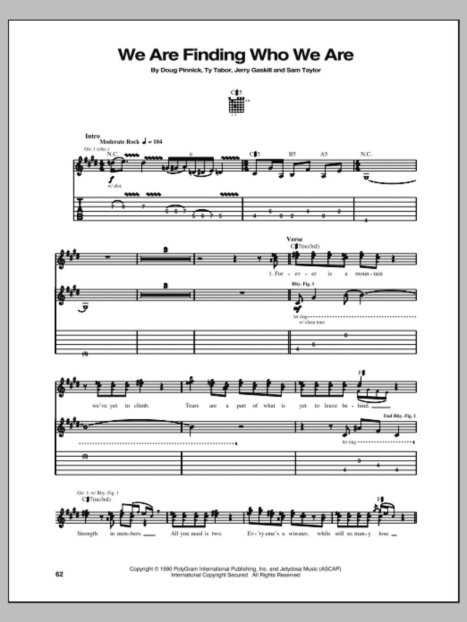 We Are Finding Who We Are (Guitar Tab)